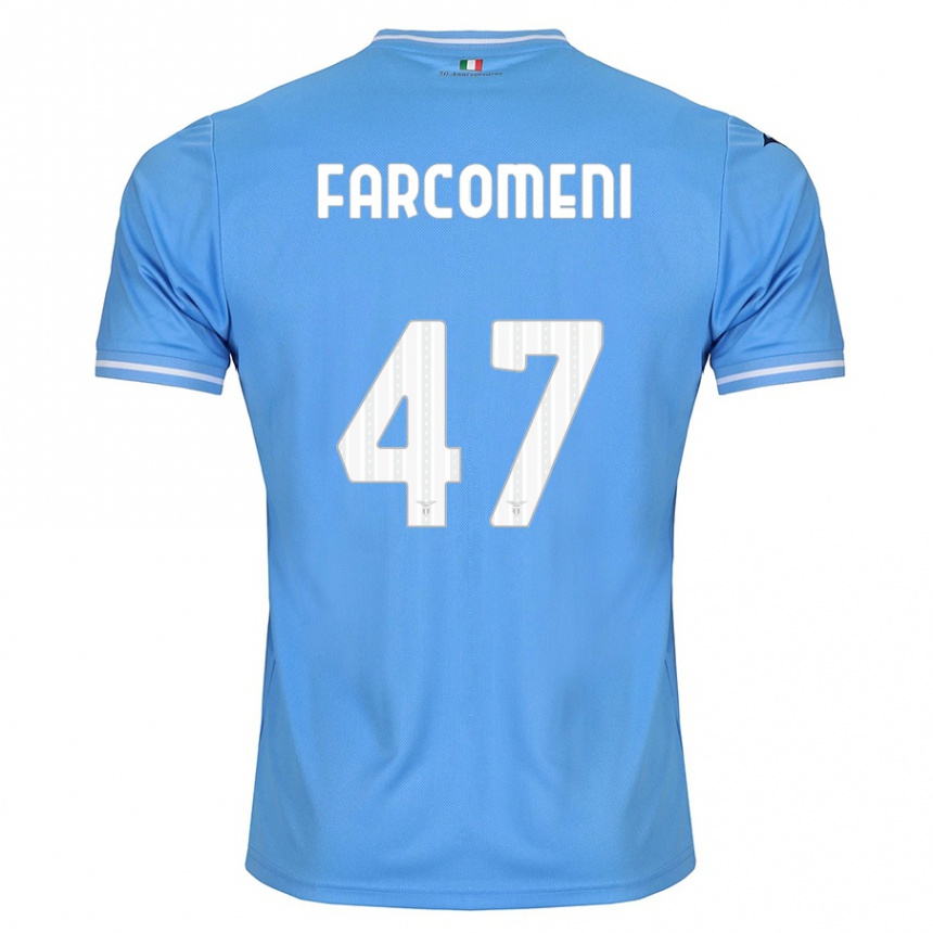 Vaikiškas Valerio Farcomeni #47 Mėlyna Namų Marškinėliai 2023/24 T-Shirt