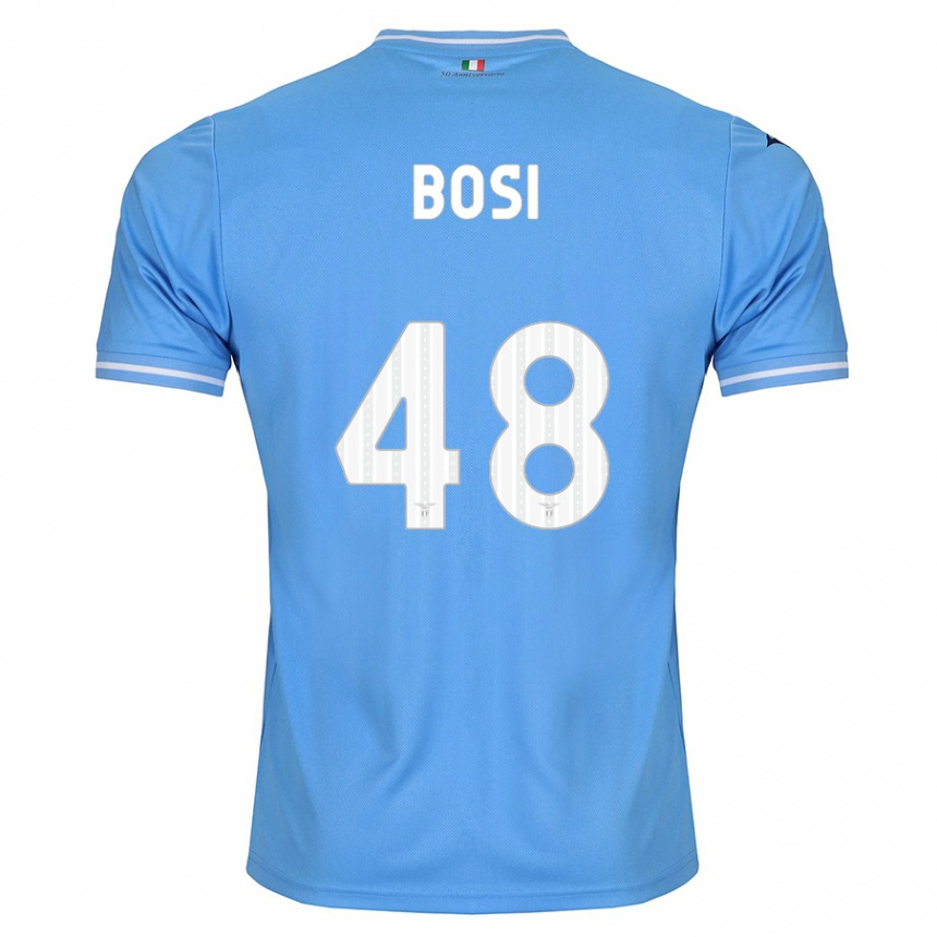 Vaikiškas Gioele Bosi #48 Mėlyna Namų Marškinėliai 2023/24 T-Shirt