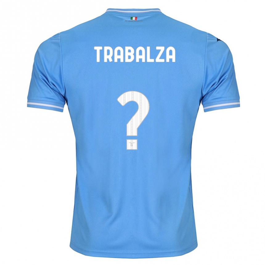 Vaikiškas Alessandro Trabalza #0 Mėlyna Namų Marškinėliai 2023/24 T-Shirt