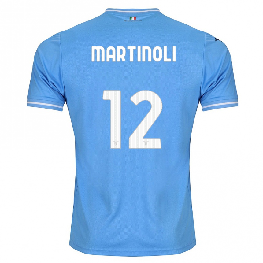 Vaikiškas Elettra Martinoli #12 Mėlyna Namų Marškinėliai 2023/24 T-Shirt