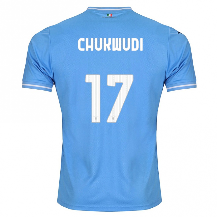 Vaikiškas Ogonna Franca Chukwudi #17 Mėlyna Namų Marškinėliai 2023/24 T-Shirt