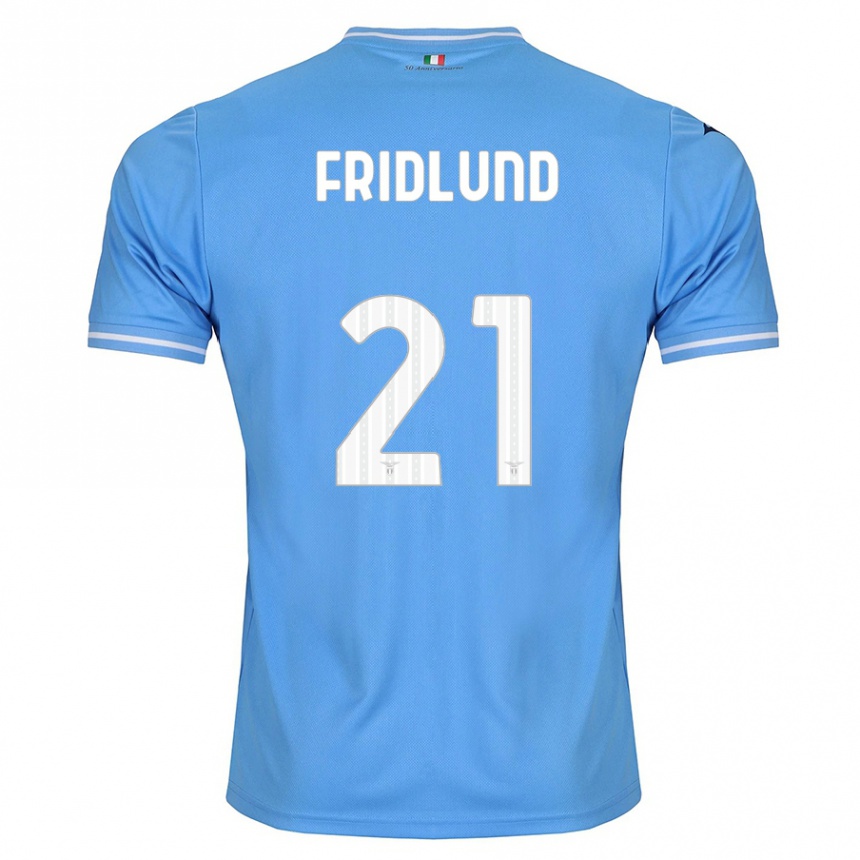 Vaikiškas Johanne Fridlund #21 Mėlyna Namų Marškinėliai 2023/24 T-Shirt