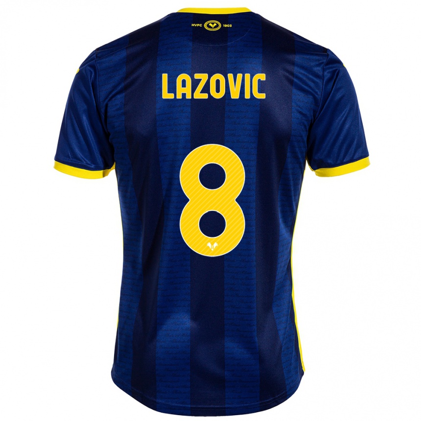 Vaikiškas Darko Lazović #8 Karinis Jūrų Laivynas Namų Marškinėliai 2023/24 T-Shirt