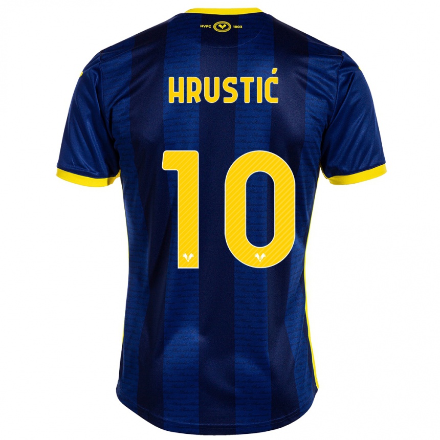 Vaikiškas Ajdin Hrustić #10 Karinis Jūrų Laivynas Namų Marškinėliai 2023/24 T-Shirt