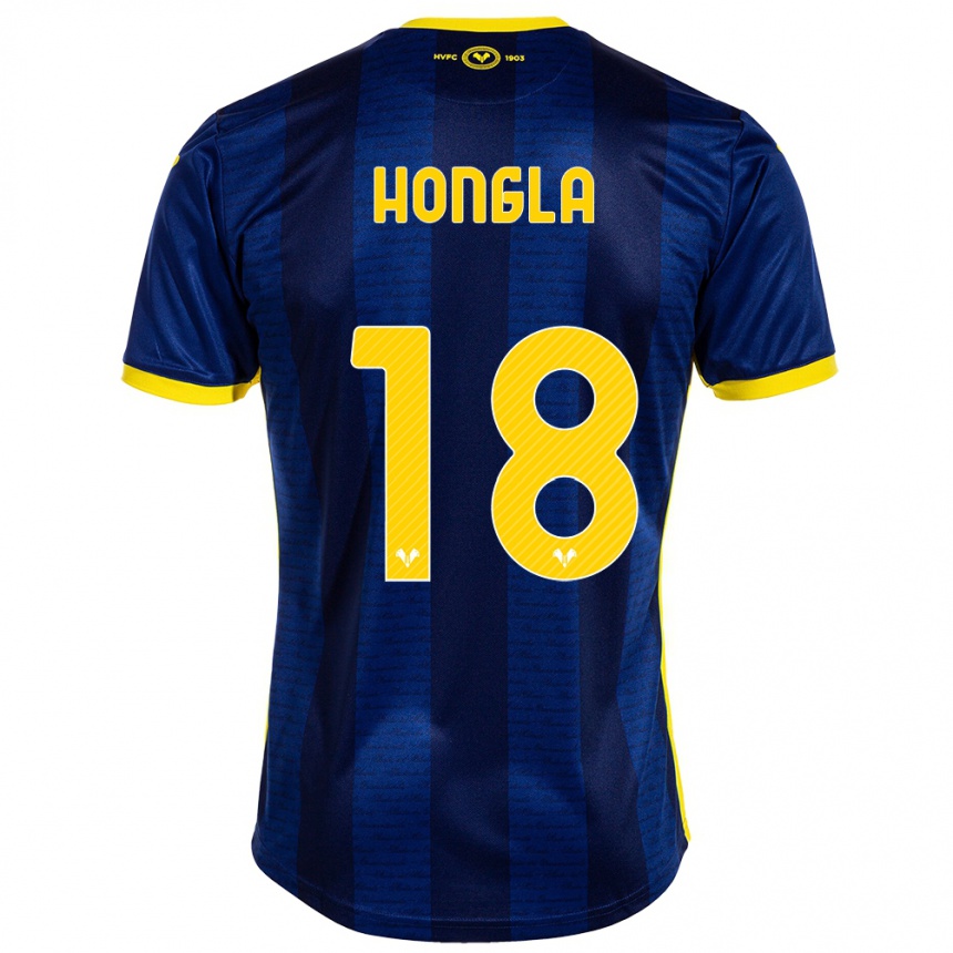 Vaikiškas Martin Hongla #18 Karinis Jūrų Laivynas Namų Marškinėliai 2023/24 T-Shirt