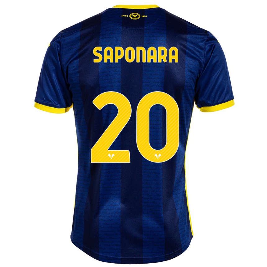Vaikiškas Riccardo Saponara #20 Karinis Jūrų Laivynas Namų Marškinėliai 2023/24 T-Shirt