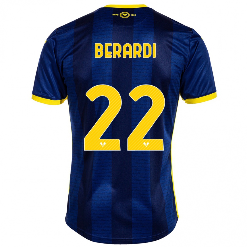 Vaikiškas Alessandro Berardi #22 Karinis Jūrų Laivynas Namų Marškinėliai 2023/24 T-Shirt