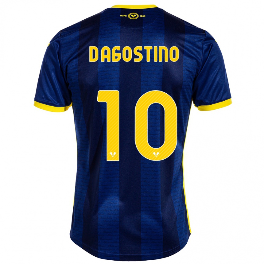 Vaikiškas Samuele D'agostino #10 Karinis Jūrų Laivynas Namų Marškinėliai 2023/24 T-Shirt