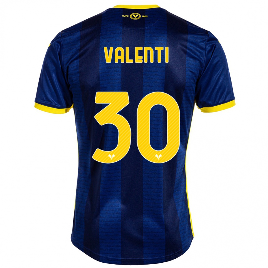 Vaikiškas Francesco Valenti #30 Karinis Jūrų Laivynas Namų Marškinėliai 2023/24 T-Shirt