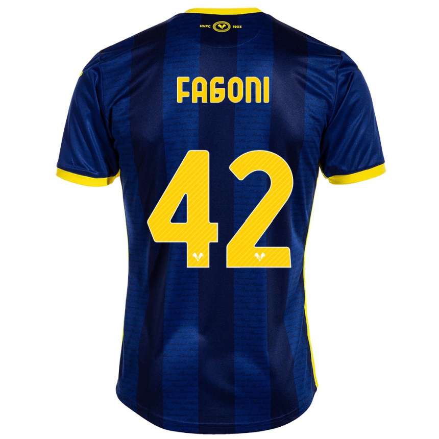 Vaikiškas Marco Fagoni #42 Karinis Jūrų Laivynas Namų Marškinėliai 2023/24 T-Shirt