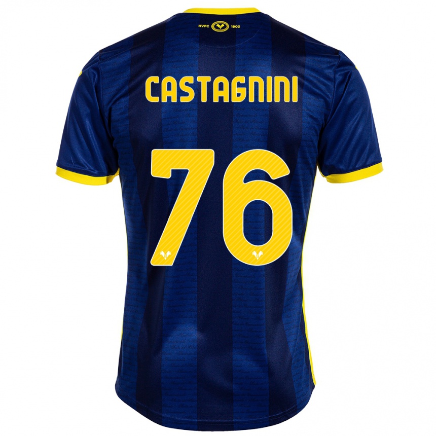 Vaikiškas Mirko Castagnini #76 Karinis Jūrų Laivynas Namų Marškinėliai 2023/24 T-Shirt