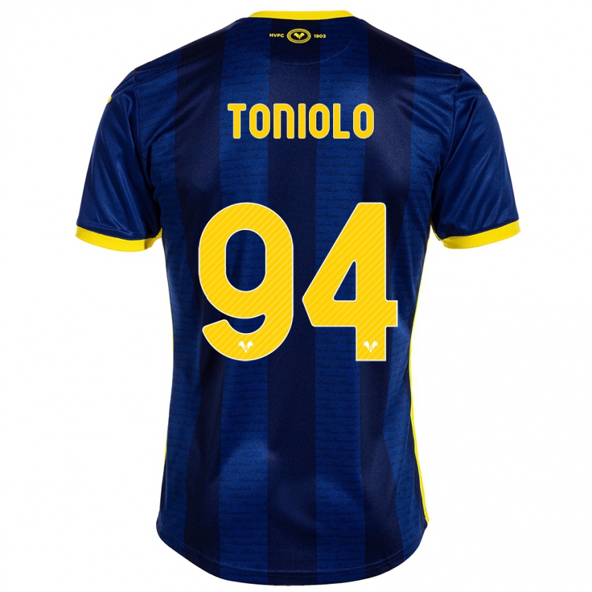 Vaikiškas Giacomo Toniolo #94 Karinis Jūrų Laivynas Namų Marškinėliai 2023/24 T-Shirt