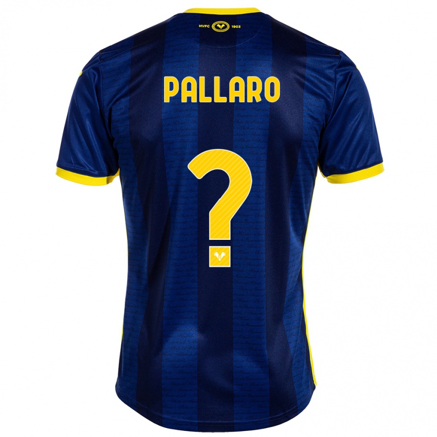 Vaikiškas Alessandro Pallaro #0 Karinis Jūrų Laivynas Namų Marškinėliai 2023/24 T-Shirt