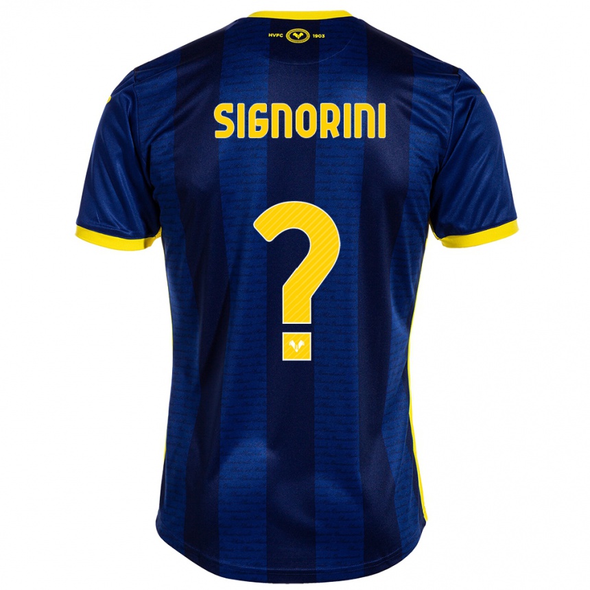 Vaikiškas Simone Signorini #0 Karinis Jūrų Laivynas Namų Marškinėliai 2023/24 T-Shirt