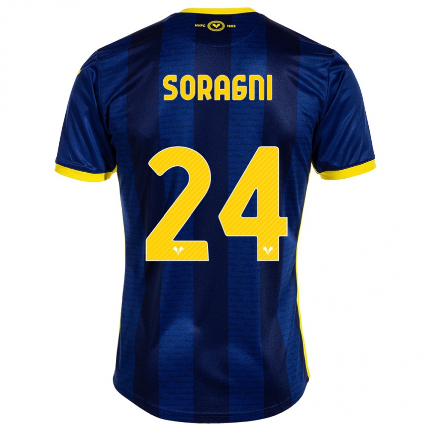 Vaikiškas Alberto Soragni #24 Karinis Jūrų Laivynas Namų Marškinėliai 2023/24 T-Shirt