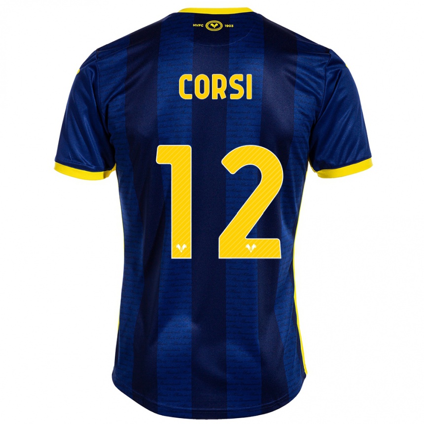 Vaikiškas Sara Corsi #12 Karinis Jūrų Laivynas Namų Marškinėliai 2023/24 T-Shirt