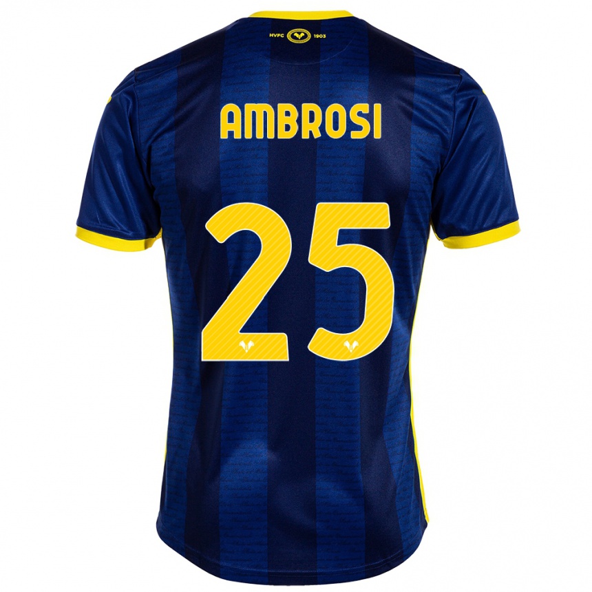 Vaikiškas Caterina Ambrosi #25 Karinis Jūrų Laivynas Namų Marškinėliai 2023/24 T-Shirt