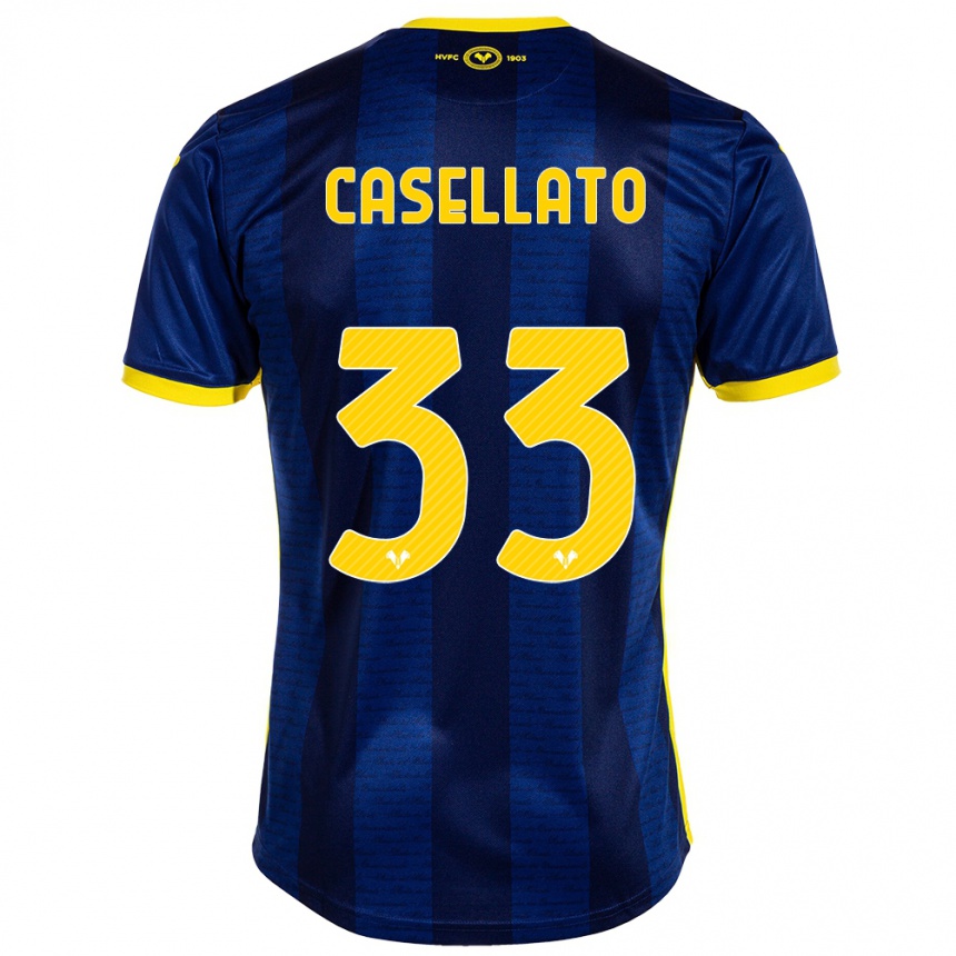 Vaikiškas Elisa Casellato #33 Karinis Jūrų Laivynas Namų Marškinėliai 2023/24 T-Shirt