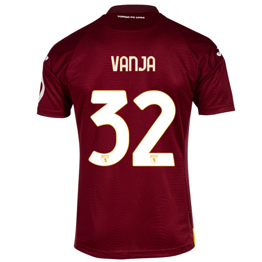 Vaikiškas Vanja Milinković-Savić #32 Tamsiai Raudona Namų Marškinėliai 2023/24 T-Shirt