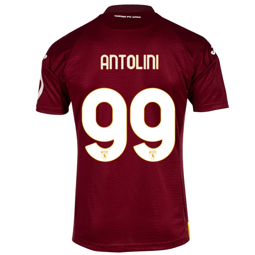 Vaikiškas Jacopo Antolini #99 Tamsiai Raudona Namų Marškinėliai 2023/24 T-Shirt