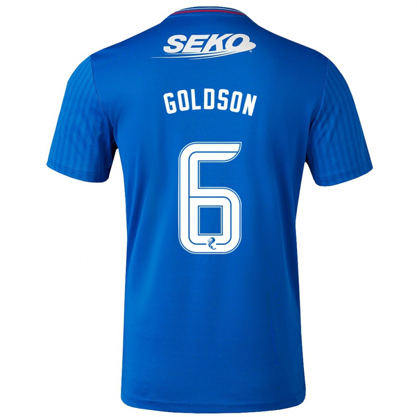 Vaikiškas Connor Goldson #6 Mėlyna Namų Marškinėliai 2023/24 T-Shirt