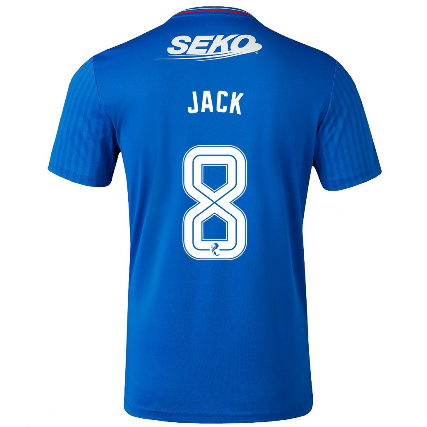 Vaikiškas Ryan Jack #8 Mėlyna Namų Marškinėliai 2023/24 T-Shirt