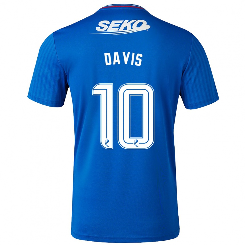 Vaikiškas Steven Davis #10 Mėlyna Namų Marškinėliai 2023/24 T-Shirt