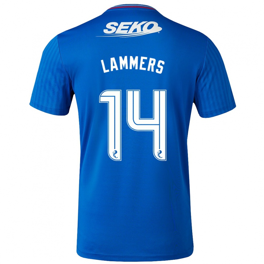Vaikiškas Sam Lammers #14 Mėlyna Namų Marškinėliai 2023/24 T-Shirt