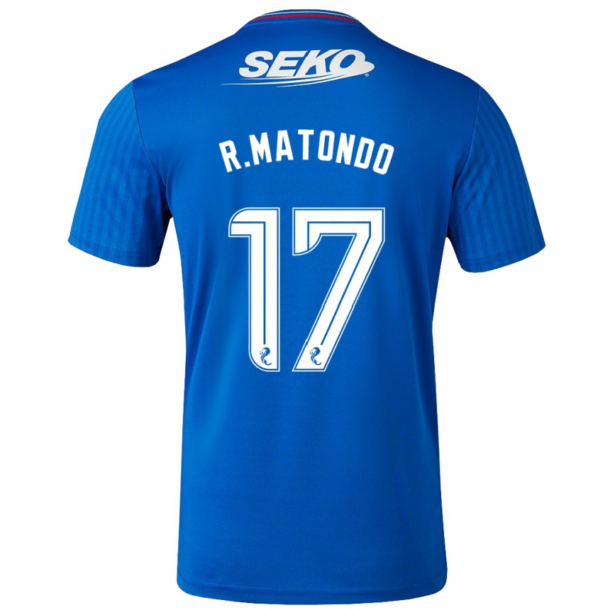 Vaikiškas Rabbi Matondo #17 Mėlyna Namų Marškinėliai 2023/24 T-Shirt