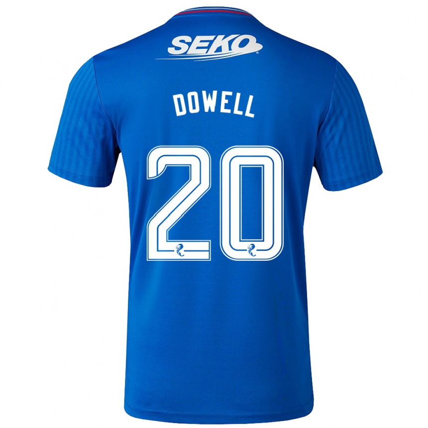 Vaikiškas Kieran Dowell #20 Mėlyna Namų Marškinėliai 2023/24 T-Shirt