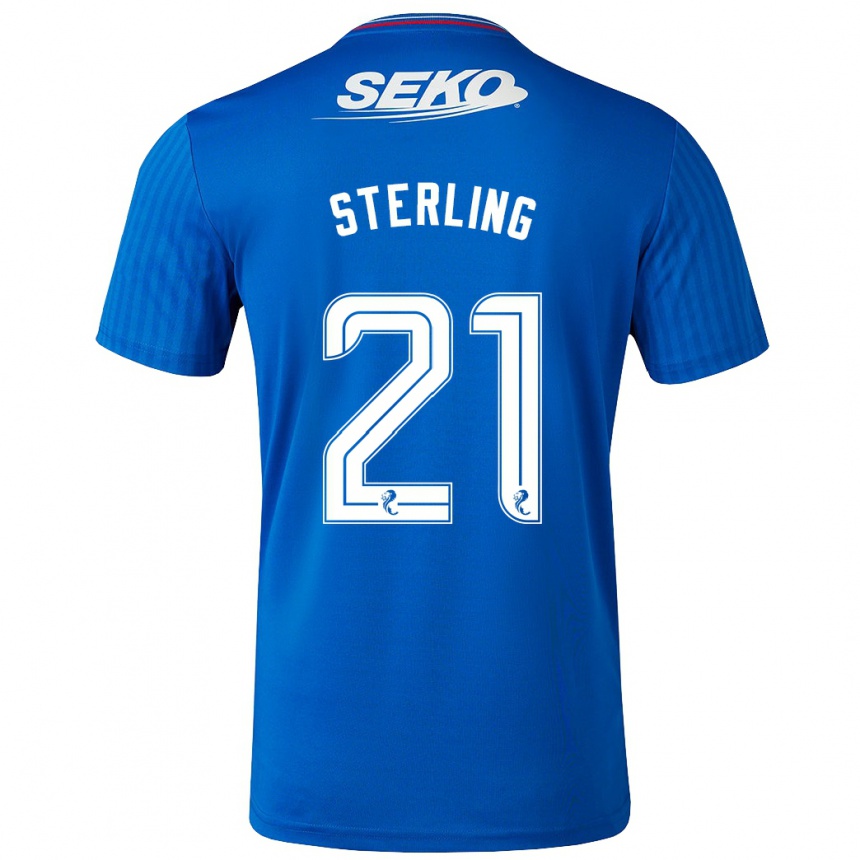 Vaikiškas Dujon Sterling #21 Mėlyna Namų Marškinėliai 2023/24 T-Shirt