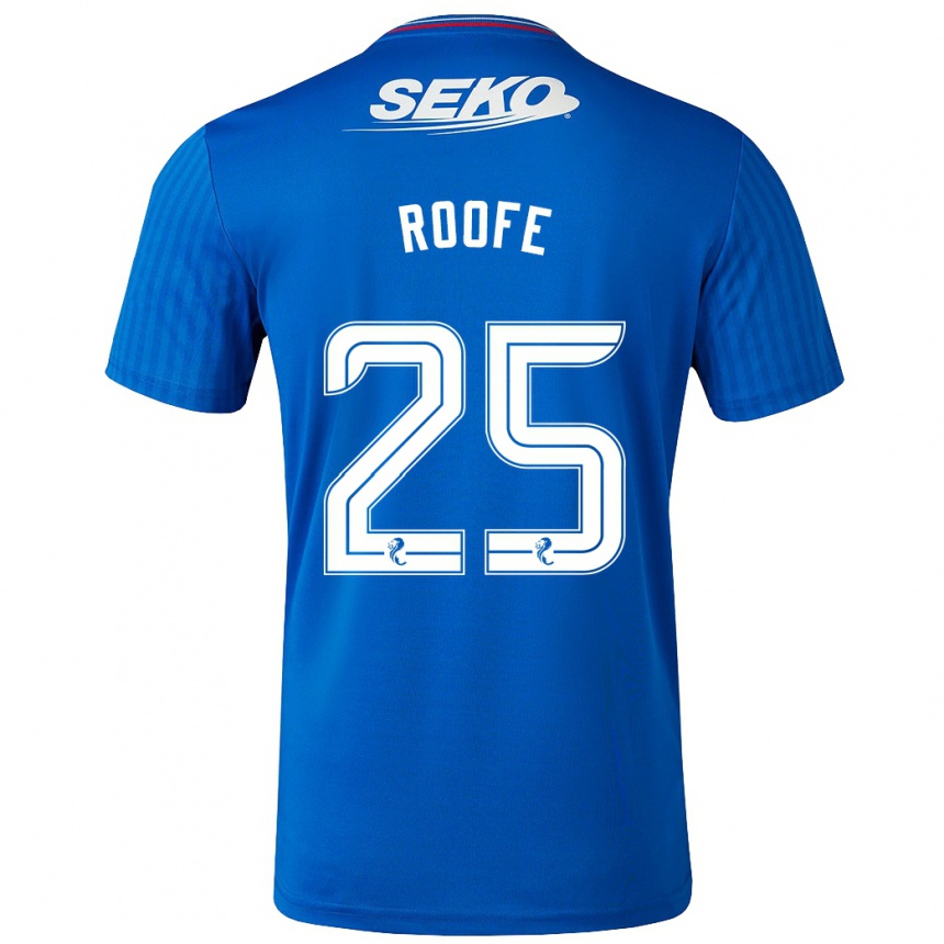 Vaikiškas Kemar Roofe #25 Mėlyna Namų Marškinėliai 2023/24 T-Shirt