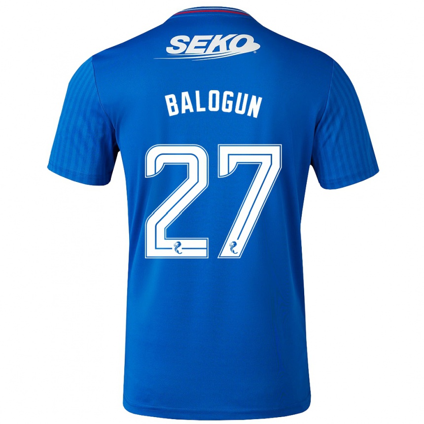 Vaikiškas Leon Balogun #27 Mėlyna Namų Marškinėliai 2023/24 T-Shirt