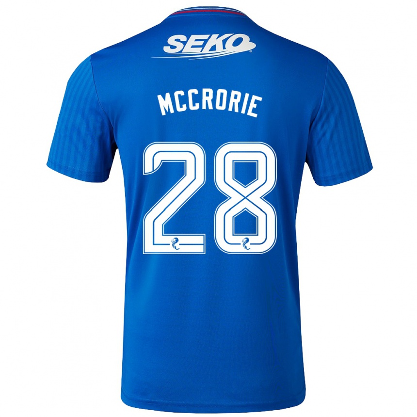 Vaikiškas Robby Mccrorie #28 Mėlyna Namų Marškinėliai 2023/24 T-Shirt