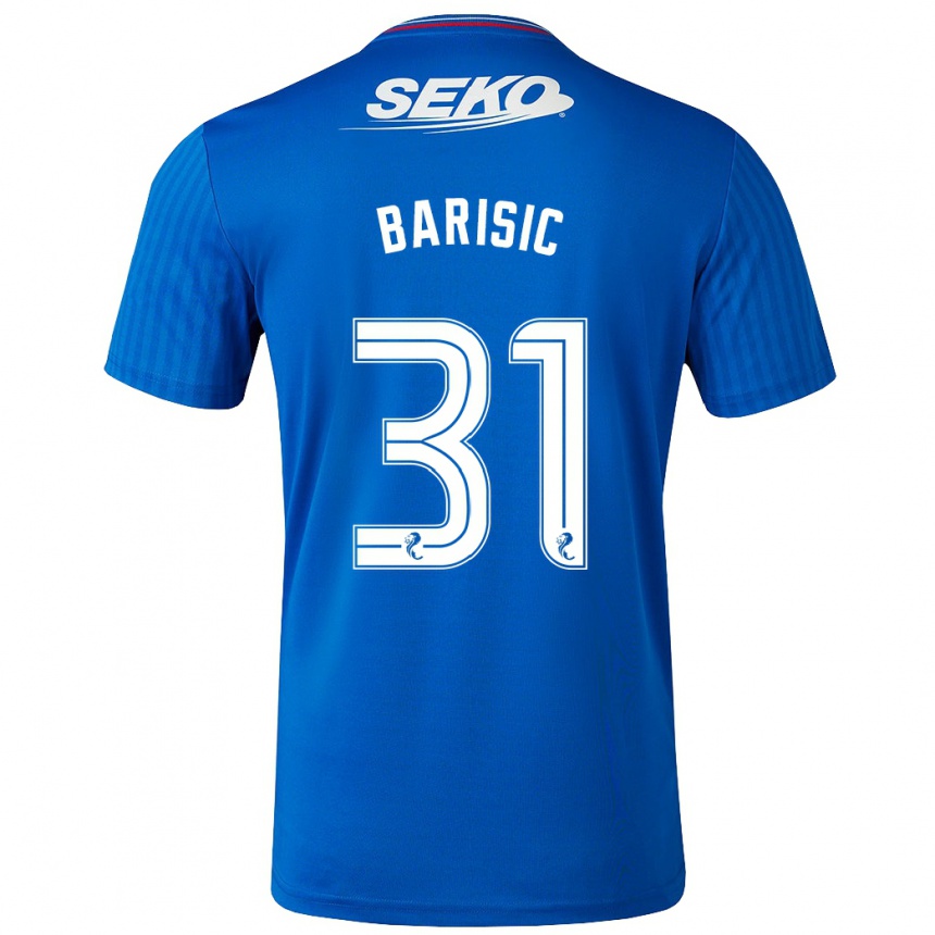 Vaikiškas Borna Barisic #31 Mėlyna Namų Marškinėliai 2023/24 T-Shirt