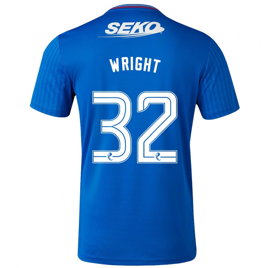 Vaikiškas Kieran Wright #32 Mėlyna Namų Marškinėliai 2023/24 T-Shirt