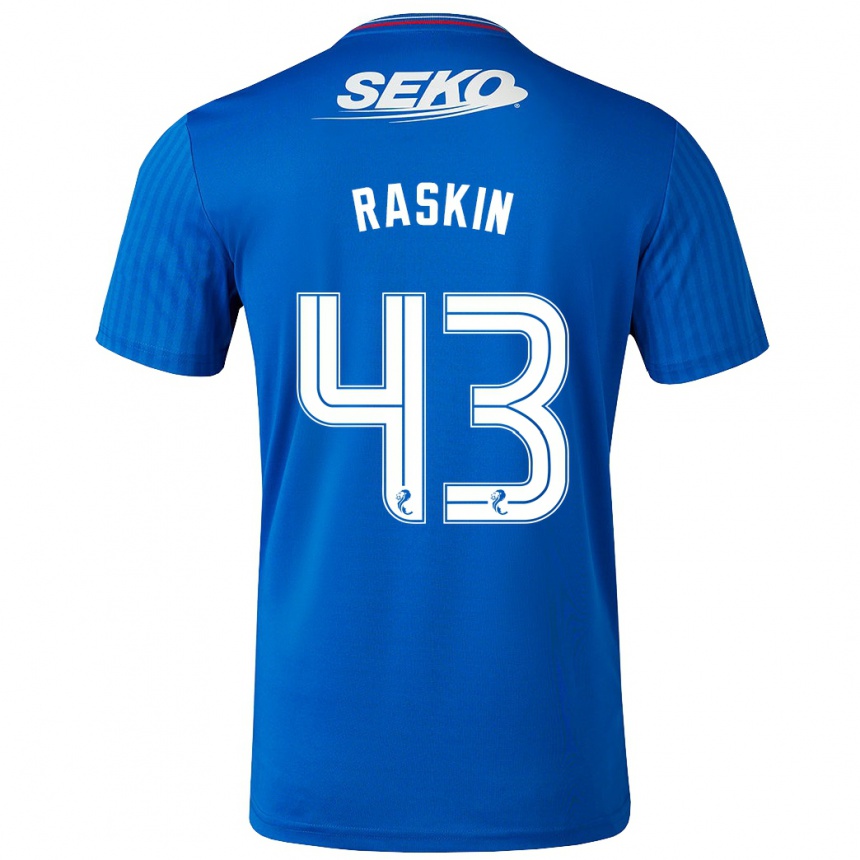 Vaikiškas Nicolas Raskin #43 Mėlyna Namų Marškinėliai 2023/24 T-Shirt