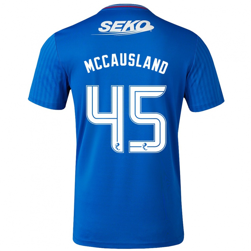 Vaikiškas Ross Mccausland #45 Mėlyna Namų Marškinėliai 2023/24 T-Shirt