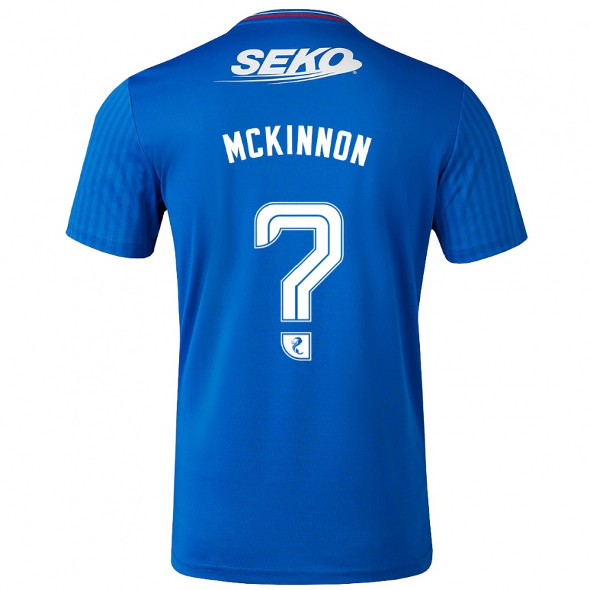 Vaikiškas Cole Mckinnon #0 Mėlyna Namų Marškinėliai 2023/24 T-Shirt