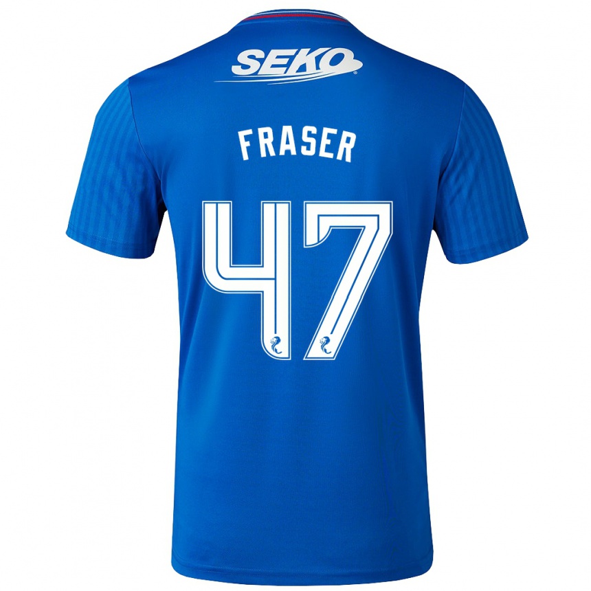 Vaikiškas Robbie Fraser #47 Mėlyna Namų Marškinėliai 2023/24 T-Shirt