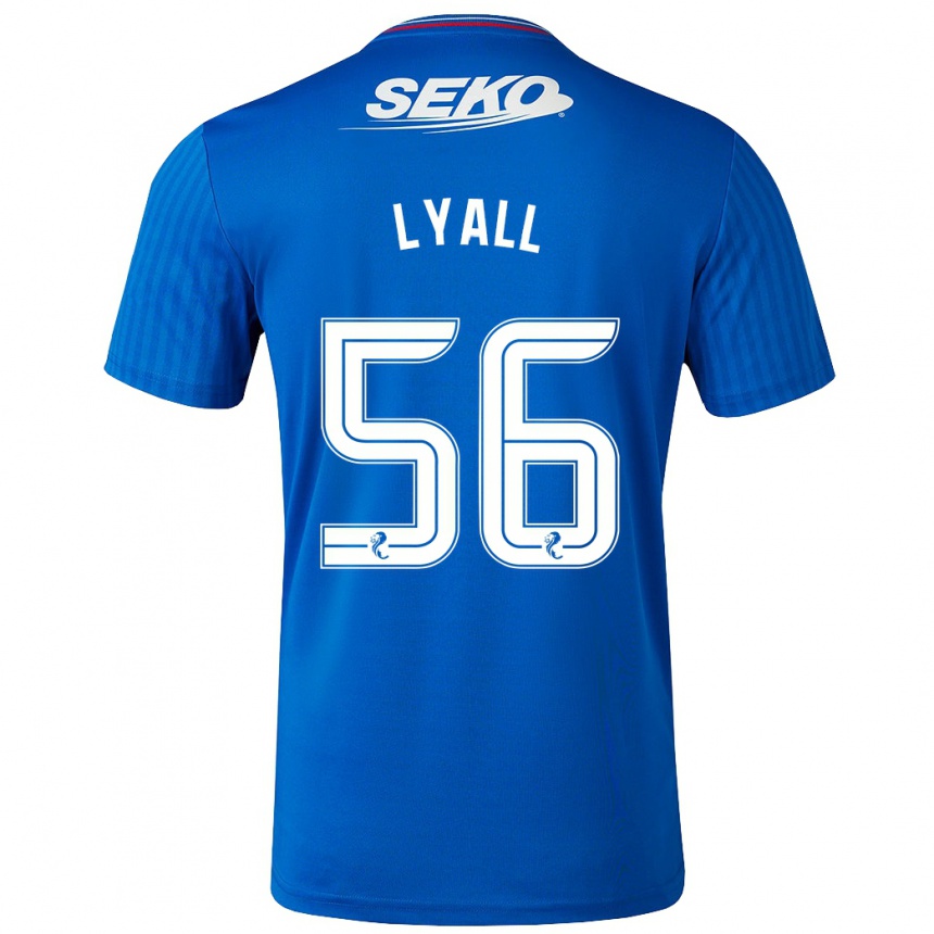 Vaikiškas Arron Lyall #56 Mėlyna Namų Marškinėliai 2023/24 T-Shirt