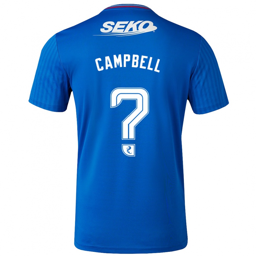 Vaikiškas Connor Campbell #0 Mėlyna Namų Marškinėliai 2023/24 T-Shirt