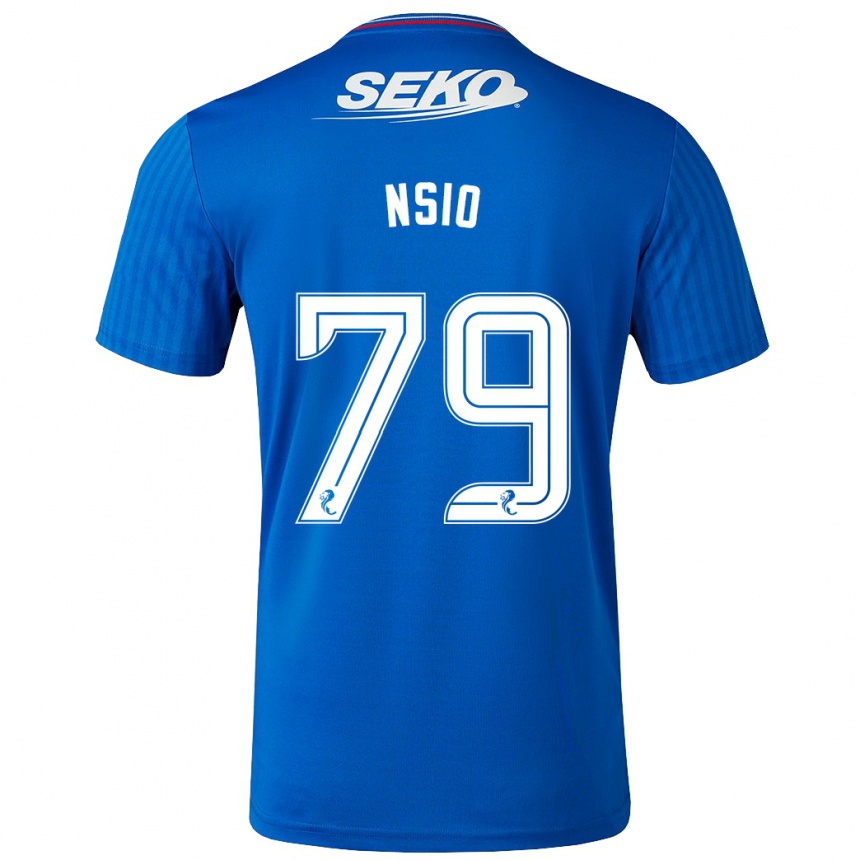 Vaikiškas Paul Nsio #79 Mėlyna Namų Marškinėliai 2023/24 T-Shirt