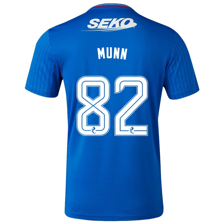 Vaikiškas Mason Munn #82 Mėlyna Namų Marškinėliai 2023/24 T-Shirt