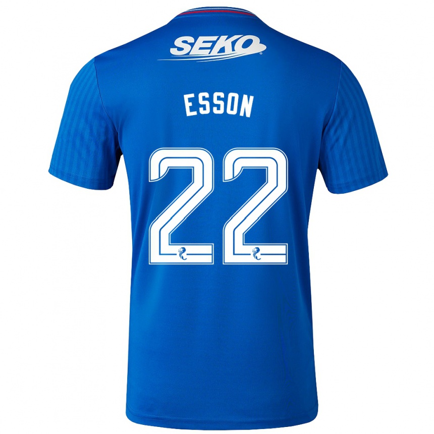 Vaikiškas Victoria Esson #22 Mėlyna Namų Marškinėliai 2023/24 T-Shirt