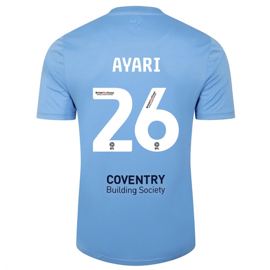Vaikiškas Yasin Ayari #26 Dangaus Mėlynumo Namų Marškinėliai 2023/24 T-Shirt