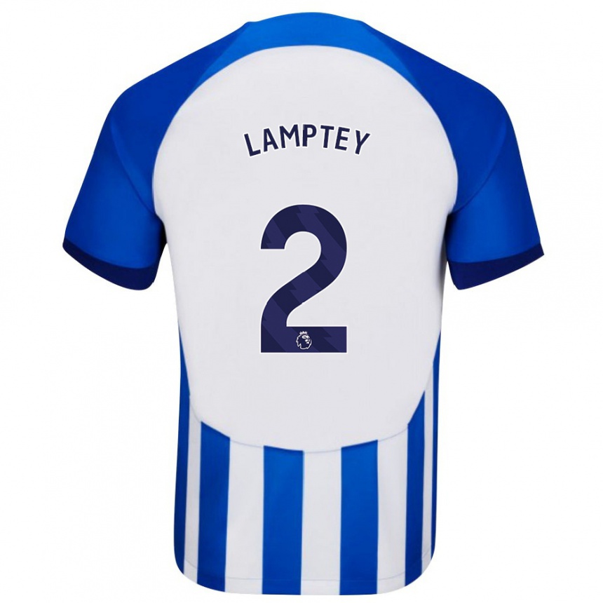 Vaikiškas Tariq Lamptey #2 Mėlyna Namų Marškinėliai 2023/24 T-Shirt