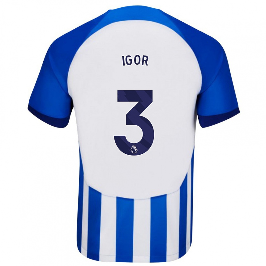 Vaikiškas Igor #3 Mėlyna Namų Marškinėliai 2023/24 T-Shirt