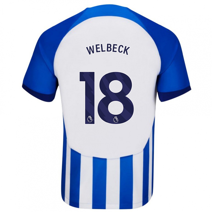 Vaikiškas Danny Welbeck #18 Mėlyna Namų Marškinėliai 2023/24 T-Shirt