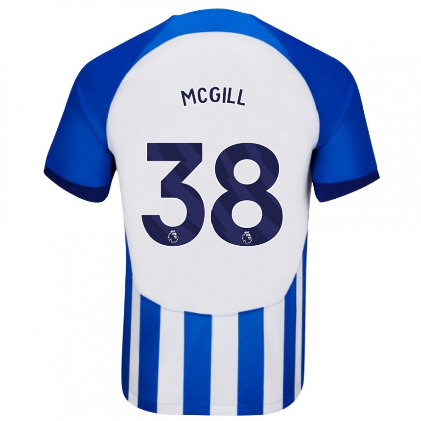 Vaikiškas Tom Mcgill #38 Mėlyna Namų Marškinėliai 2023/24 T-Shirt